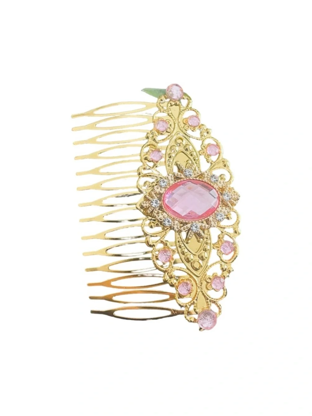 Luxe Gold and Pink Decorative Hair Comb FINAL PRICE DROP